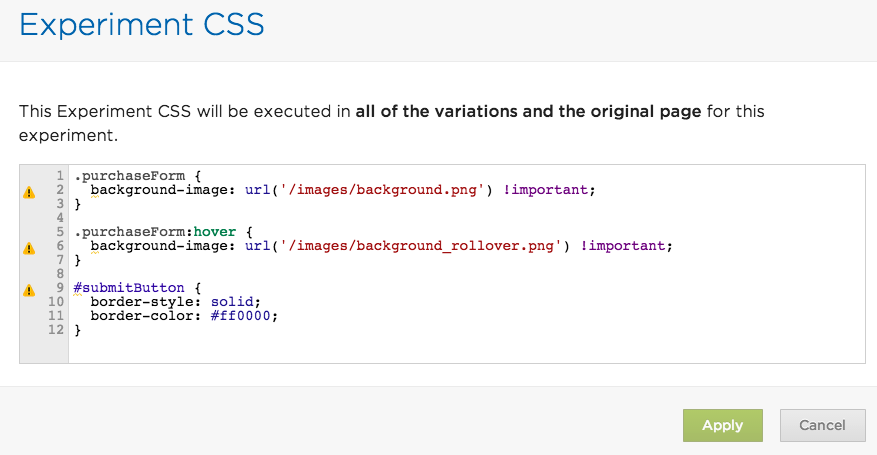 実験 CSS コード画面